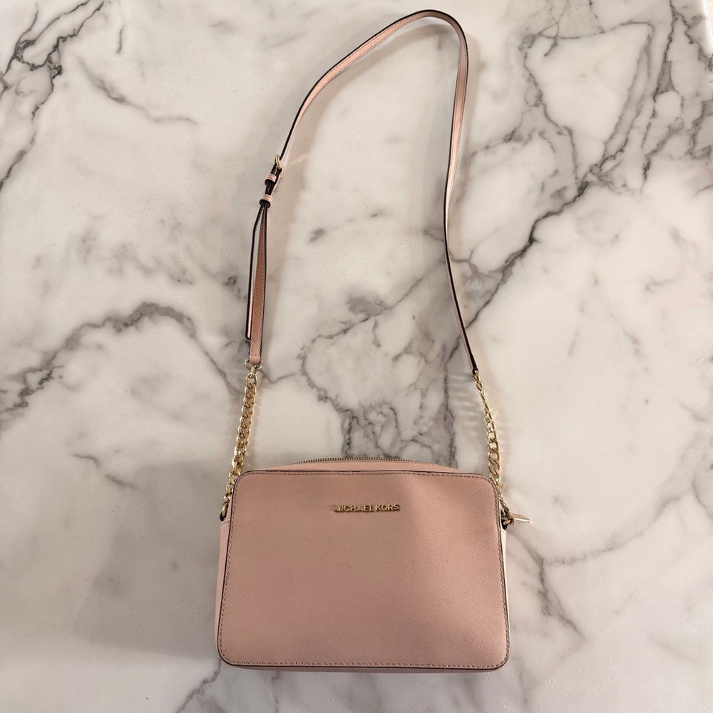 Michael Kors Jet Set Crossbody Bag with Gold Hardware